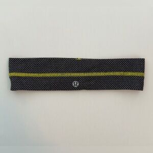 Lululemon Athletica Black and Lime Headband
